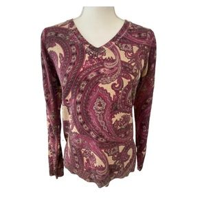 Croft & Barrow V-neck Multicolored Sweater